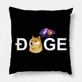 Dogecoin To The Moon Pillow