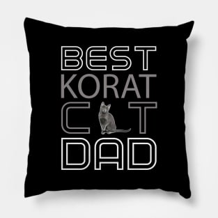 Best Korat Cat Dad Pillow