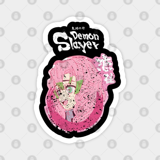 DEMON SLAYER: LOVE PILLAR MITSURI KANROJI (GRUNGE STYLE) Magnet by FunGangStore