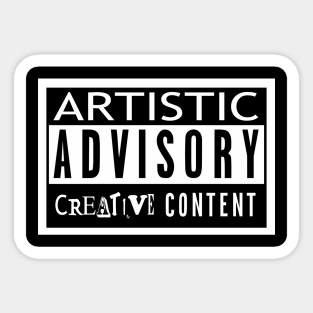 Parental Advisory Tilted Stickers | TeePublic