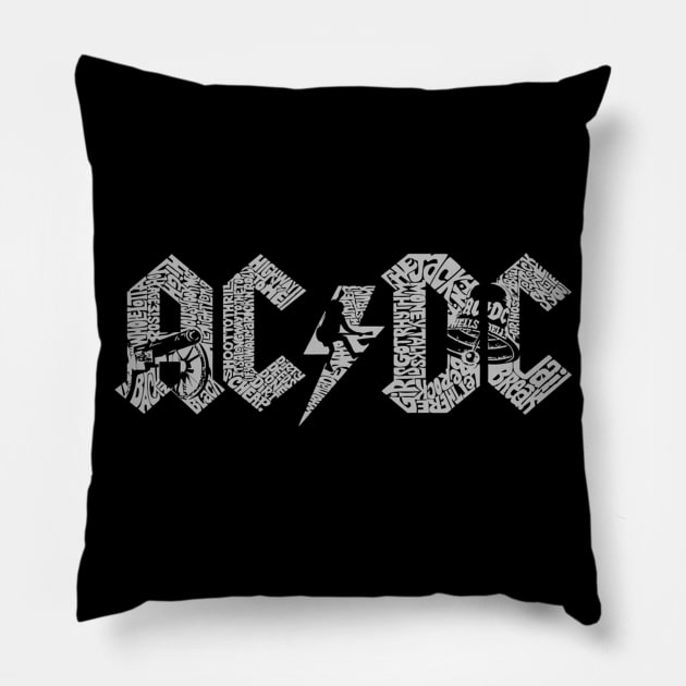 ACDC LOGO ALBUMS Pillow by AnggiePratama