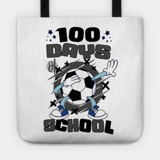 100 days of school featuring a dabbing Football #5 Tote