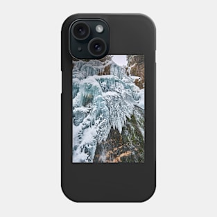 Frozen waterfall in the winter Phone Case