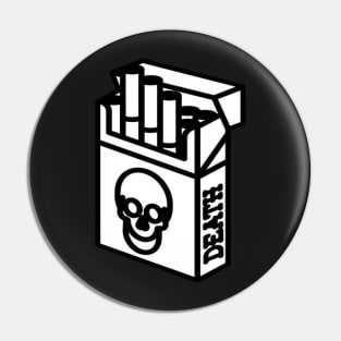 Cigarette packet - DEATH - B&W Pin