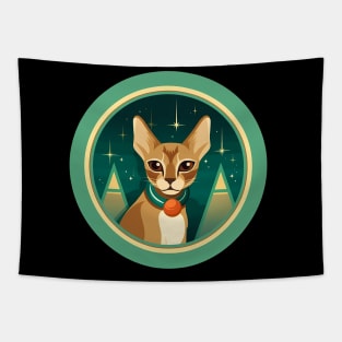 Abyssinian Cat Xmas Ornament, Love Cats Tapestry