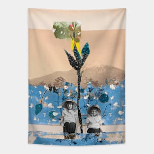 Two sisters collage Tapestry