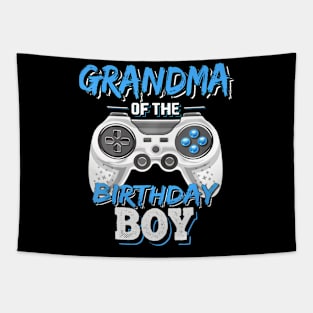 Grandma Of The Birthday Boy Matching Video Gamer Party Tapestry