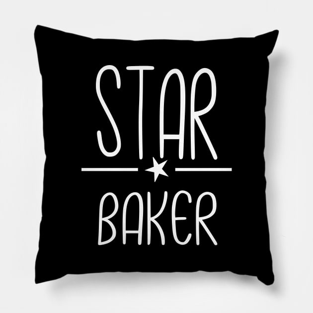 great british baking show star baker white Pillow by shimodesign