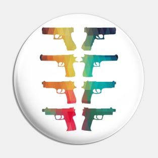 Rainbow guns Pin