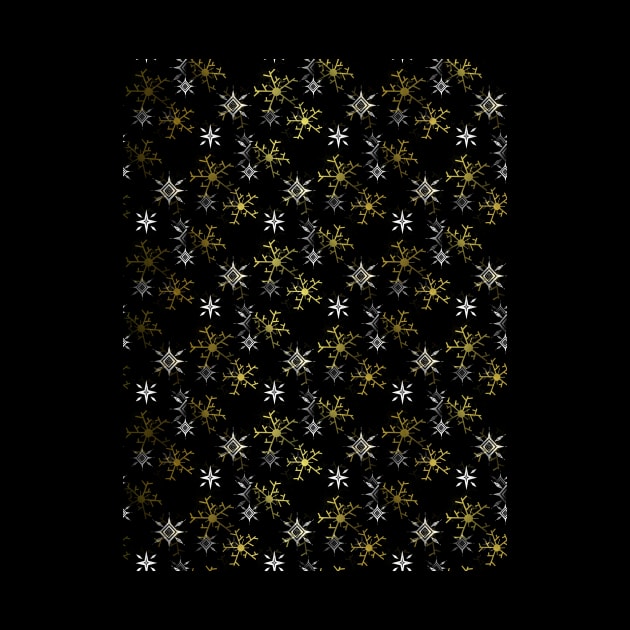 TOUCH Of Gold Snowflakes Pattern by SartorisArt1