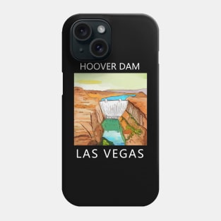 Hoover Dam on the Colorado River, on the Nevada-Arizona border. This dam creates Lake Mead. - WelshDesigns Phone Case