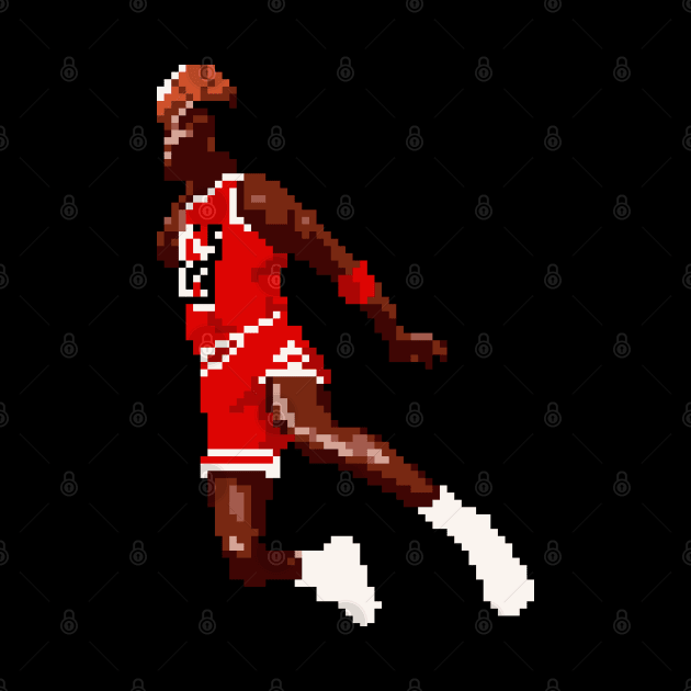 Michael Jordan pixel dunk by qiangdade