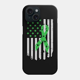 Mental Health Awareness Fight The Stigma Us Flag Phone Case