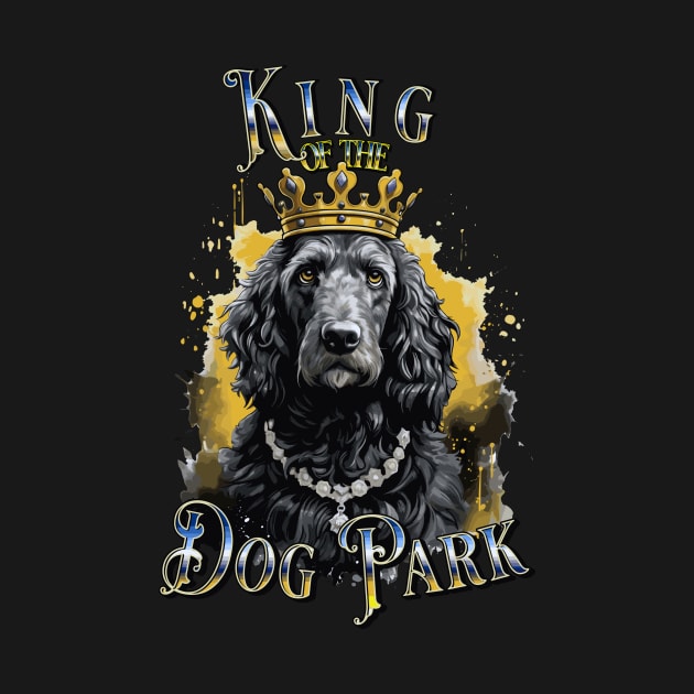 Cute Labradoodle King of the Dog Park graphic for dog lover dog mom dog dad Funny Dog by Tees 4 Thee