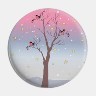Bird Tree Pin