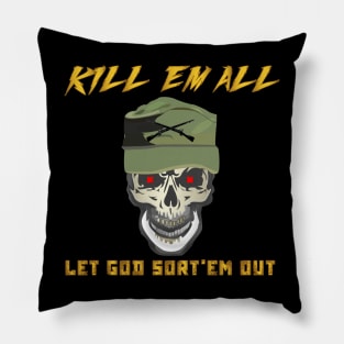 Ranger Patrol Cap - Skull - Kill'em All - Let God Sort'em Out X 300 Pillow