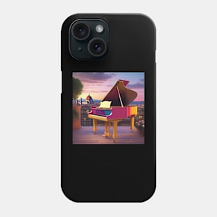 A Grand Piano In A Picturesque Scene in Florence Italy At Dusk Phone Case