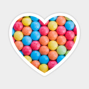 Sweet and Sour Candy Sugar Tarts Photo Heart Magnet