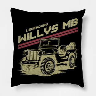 Willys MB Jeep car trailcat Pillow