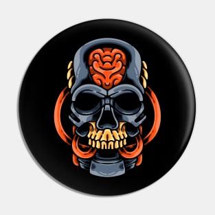 Skull Robot Pin