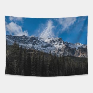 Ice Cap Mountains Geometric Shapes Banff Tapestry