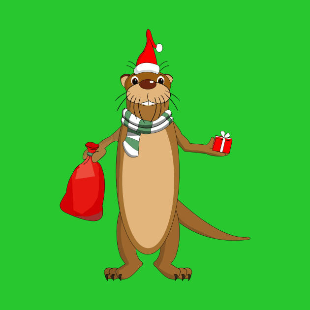 Ottermas - Christmas Otter by Dogefellas