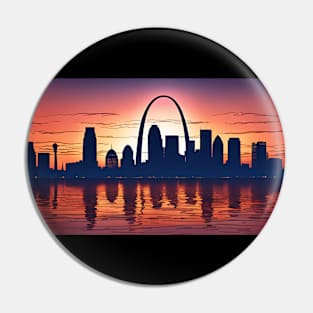 St Louis Arch at sunset Pin