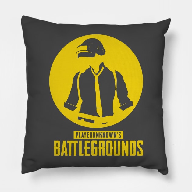 PUBG Minimalist Pillow by alcateiaart