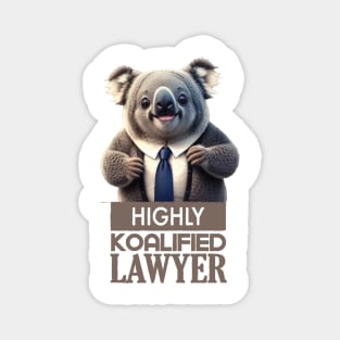 Just a Highly Koalified Lawyer Koala 3 Magnet