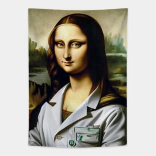 Mona Lisa Pharmacist: Celebrating National Pharmacist Day with Artistic Flair Tapestry