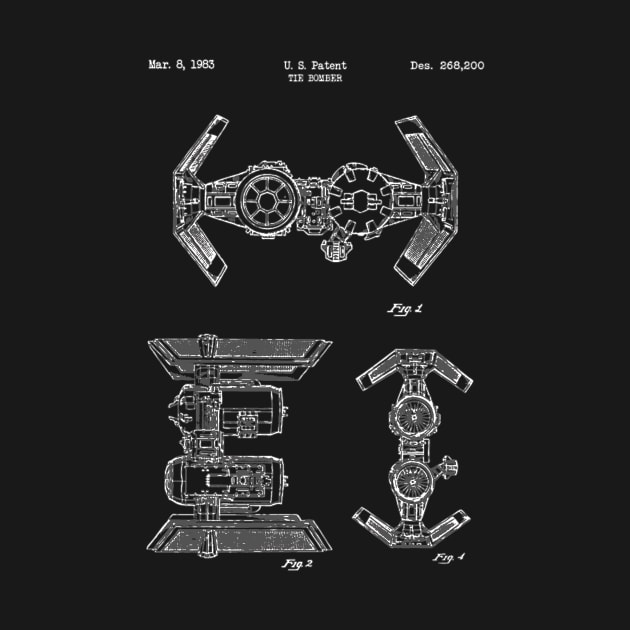 Tie Bomber (white) by Big Term Designs