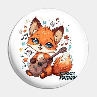 Fantastic Fridays: Kawaii Fox with Guitar Pin