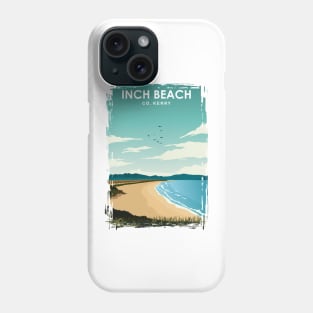 Inch Beach Kerry Ireland Vintage Minimal Retro Travel Poster Phone Case