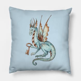 Blue Key Dragon Pillow