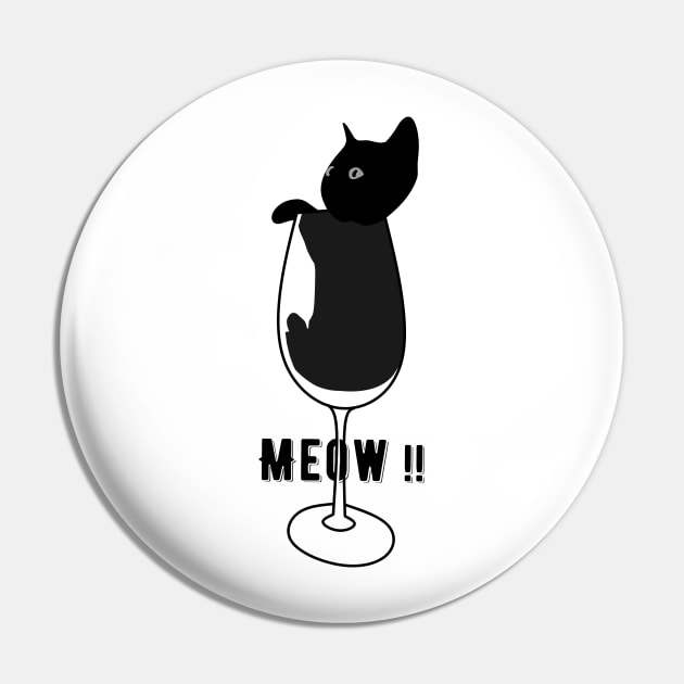 Funny cat Pin by DG vectors