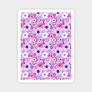 Halftone floral Magnet