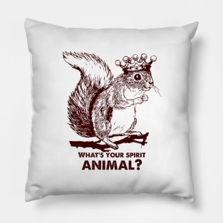 Squirrel with crown Pillow