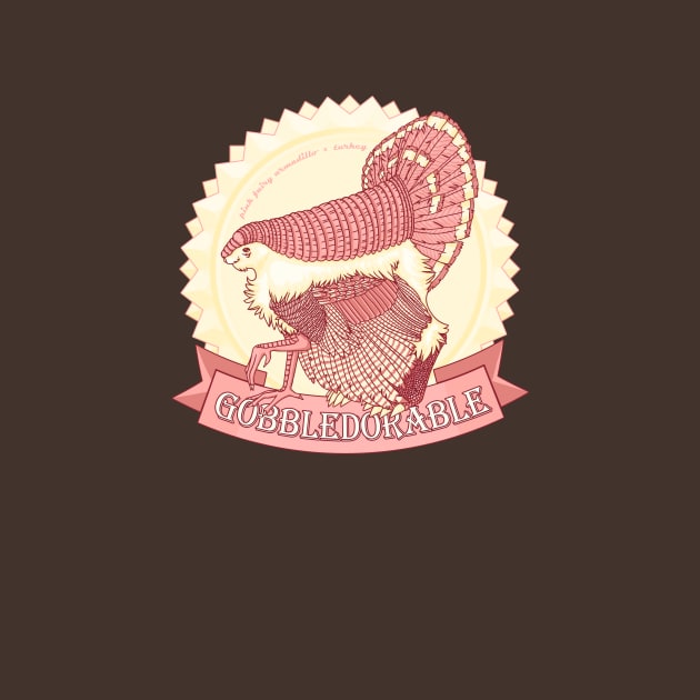 Gobbledorable - Pink Fairy Armadillo x Turkey by Halfsies