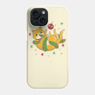 The Cat and the Christmas Bauble Phone Case