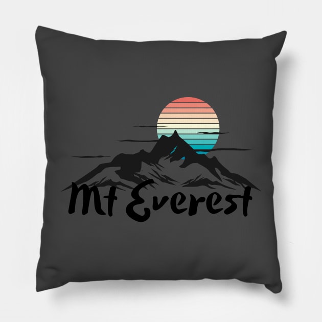 Mt Everest, Nepal Pillow by M&M&M&M