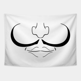 Salvador Dali Mustache - Face Mask Tapestry