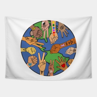 Save the Planet Earth Day Tapestry