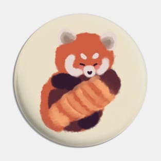 Cute red panda sleeping Pin