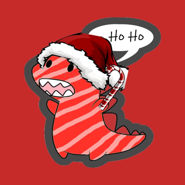 Rawr Christmas/Xmas Candy Cane Rawr Dinosaur! by Inviticus