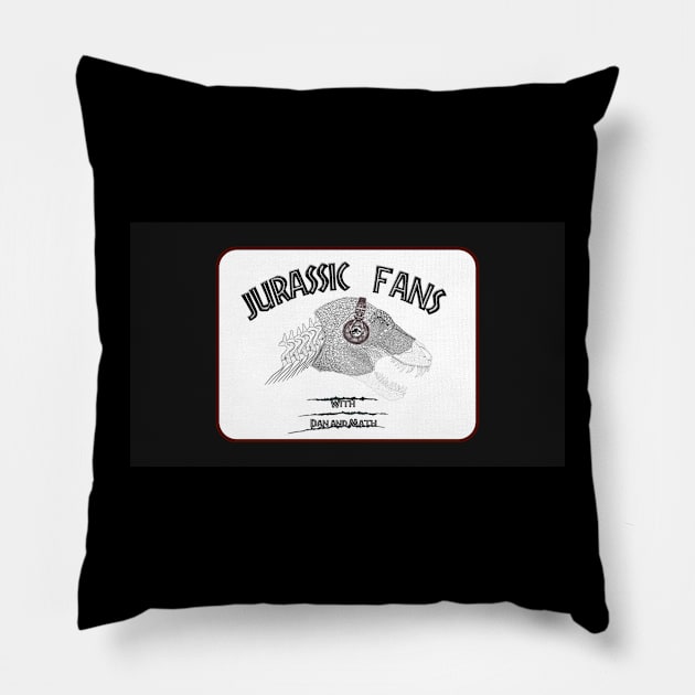 Jurassic Fans Podcast OG Logo Pillow by Jurassic Fans Podcast