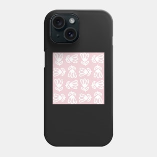 White tulip in a bed of softest baby pale pink Phone Case