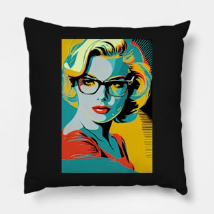 Modern woman in pop-art style Pillow