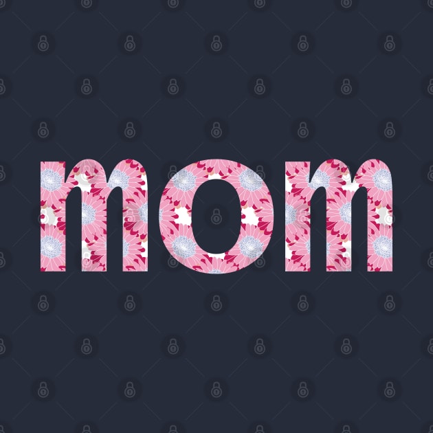 Mom Floral Art Typography for Mothers Day by ellenhenryart