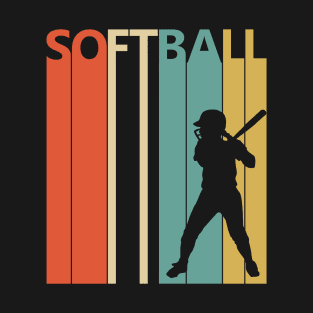 Softball Player Gifts - Vintage 1980s Softball Player T-Shirt