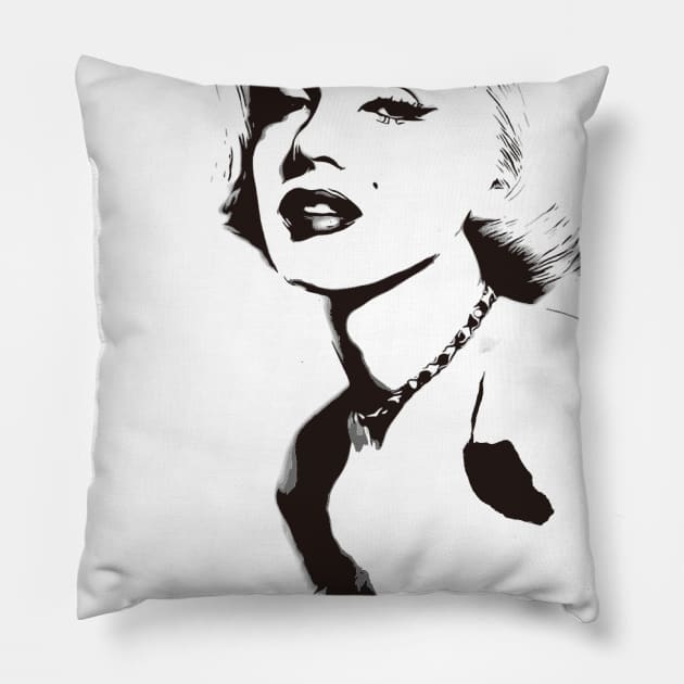 Beautifull lady Pillow by lemirbashir